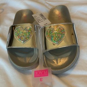 The children’s place girls slide sandals sz3